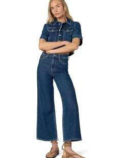 Denim Trucker Short Sleeve Top