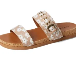 Dineesa Studded Two Band Flat Sandals