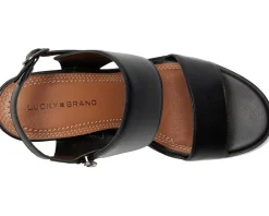 Dinzin Double Band Heeled Sandals