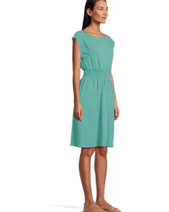 Dolman Sleeve Smocked Waist Dress