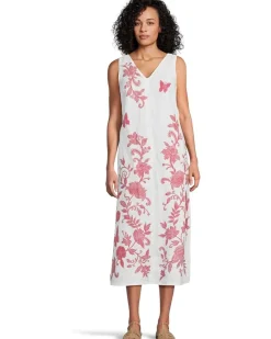 Double V-neck Tank Dress- Alycia