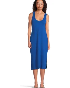 Drapey Ponte Sleeveless Midi Dress