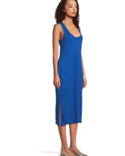 Drapey Ponte Sleeveless Midi Dress