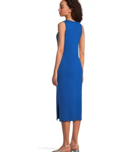 Drapey Ponte Sleeveless Midi Dress