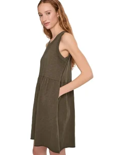 Drop Shirred Waist Tank Dress