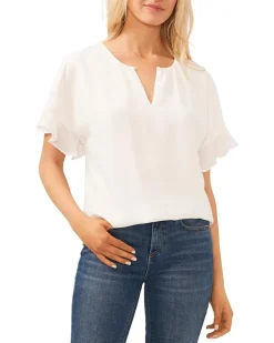 Drop Shoulder Wide Neck Blouse