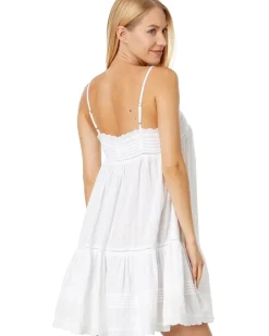 Drop Waist Embroidered Mini Dress