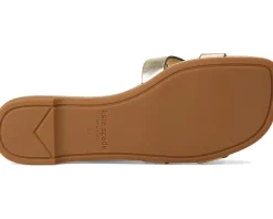 Duo Metallic Leather Slide Sandals