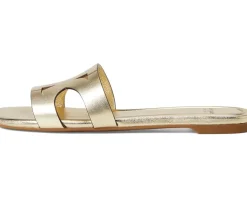 Duo Metallic Leather Slide Sandals