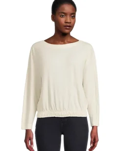Elastic Hem Dolman Boatneck