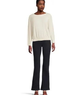 Elastic Hem Dolman Boatneck