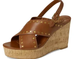 Ellna Cross-band Wedge Sandals