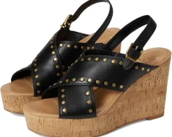 Ellna Cross-band Wedge Sandals