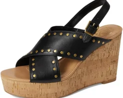 Ellna Cross-band Wedge Sandals