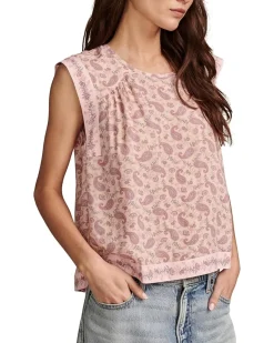 Embroidered High Low Sleevless Blouse