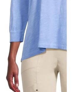 Enzyme Wash Jersey - V neck -3/4 Sleeve Tee