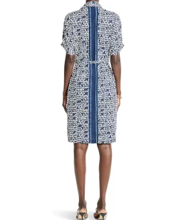 Etched Angles Belted Devon Dress