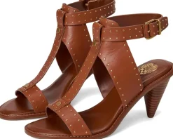 Faunie Studded Cone Heel Sandals