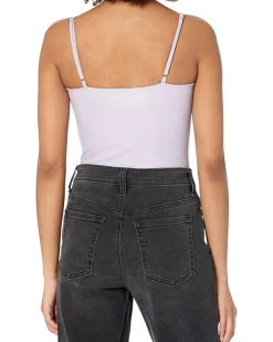 Faux Leather Spaghetti Strap Bodysuit BDS309