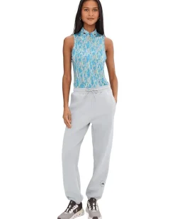 Fingerpaint Print Sleeveless Polo