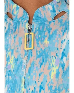 Fingerpaint Print Sleeveless Polo