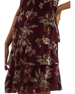 Floral Crinkle Georgette Dress