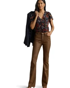 Floral Ruffle-Trim Georgette Blouse