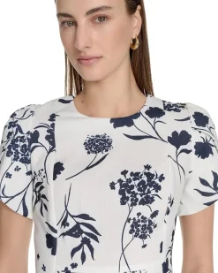 Floral Tulip Sleeve Sheath