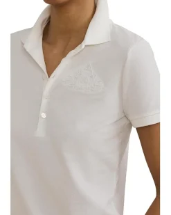 Floral-Logo Cotton Piqué Polo Shirt