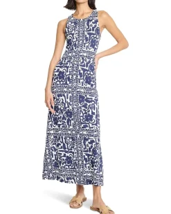 Floret Blues Knit Dress