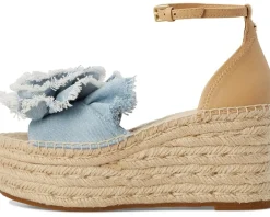 Flourish Denim Espadrille Wedge Sandals