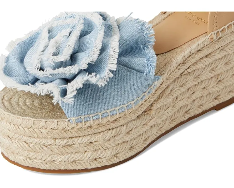 Flourish Denim Espadrille Wedge Sandals