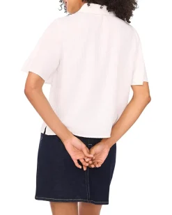 Flutter Sleeve Collar Button-Down