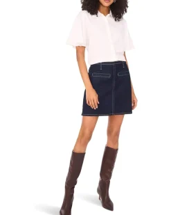 Flutter Sleeve Collar Button-Down