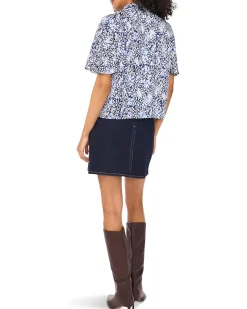 Flutter Sleeve Collar Button-Down