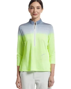 Flux Print 3/4 Sleeve Top