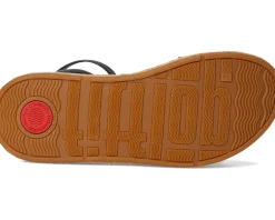 F-Mode Espadrille Leather Flatform A/Strap Sandals