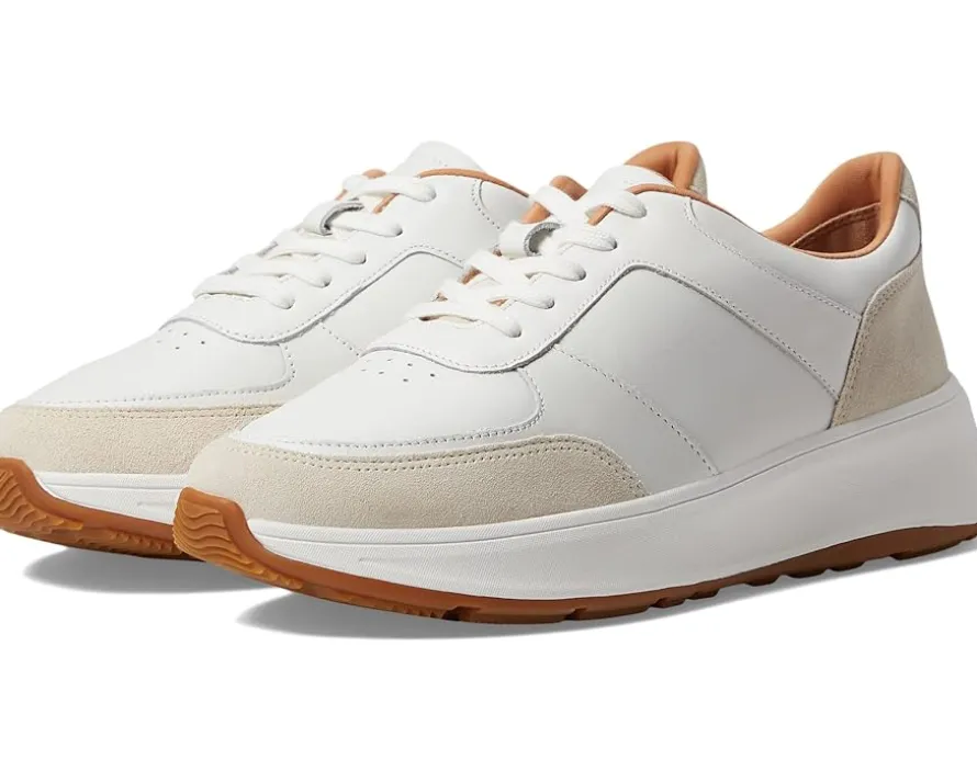 F-Mode Leather/Suede Flatform Sneakers