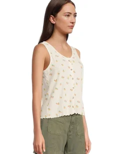 Foothill Pointelle Button Tank