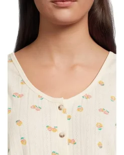 Foothill Pointelle Button Tank