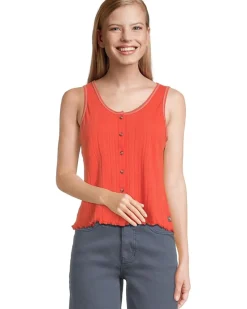 Foothill Pointelle Button Tank