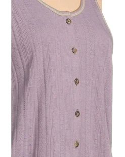 Foothill Pointelle Button Tank