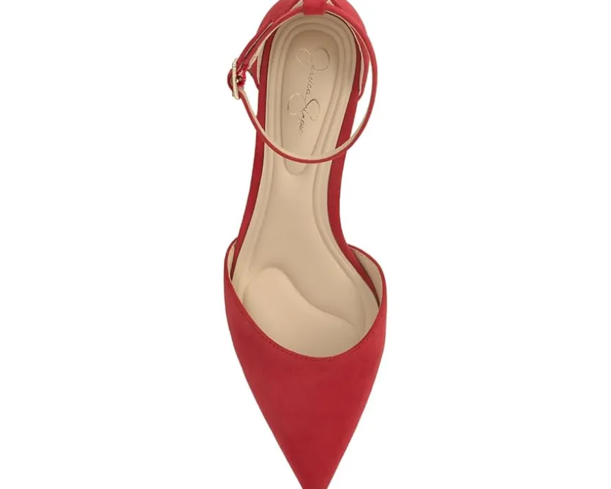Foxena Pointed Toe Ankle Strap Pump