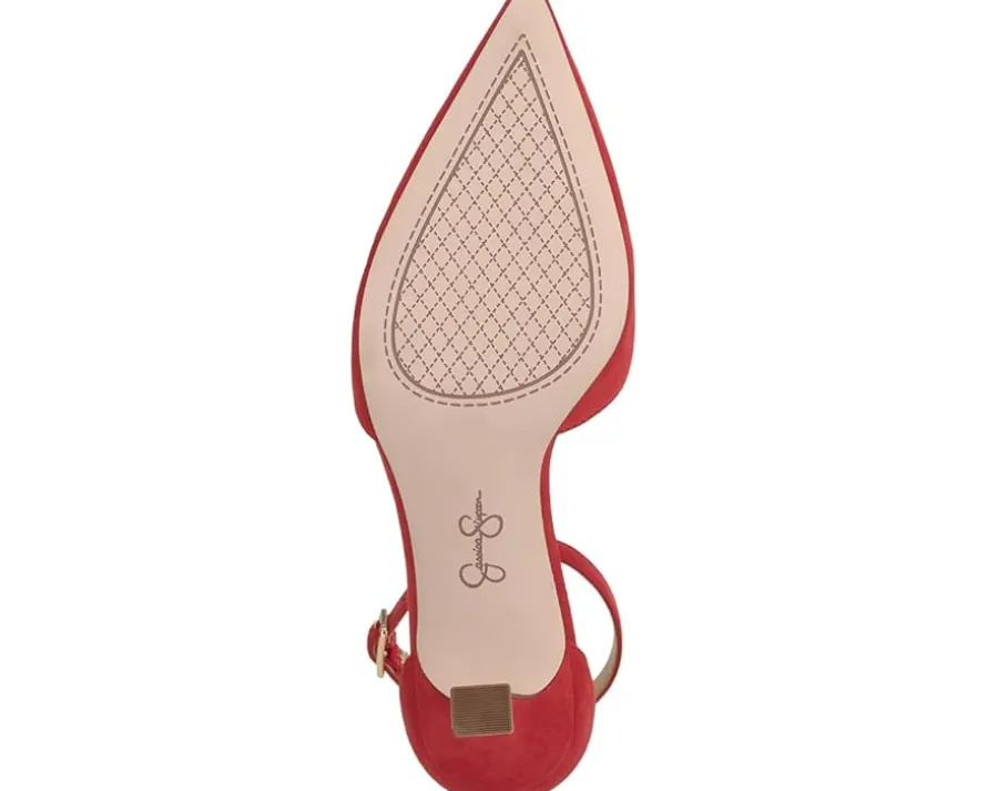 Foxena Pointed Toe Ankle Strap Pump