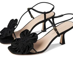 Frank Flower Applique Heeled Sandals