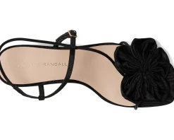 Frank Flower Applique Heeled Sandals