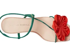 Frank Flower Applique Heeled Sandals