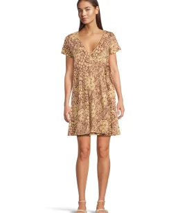 Freesia Wrap Short Sleeve Dress