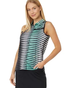 Frequency Print Sleeveless Top