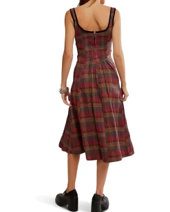 Freya Plaid Midi